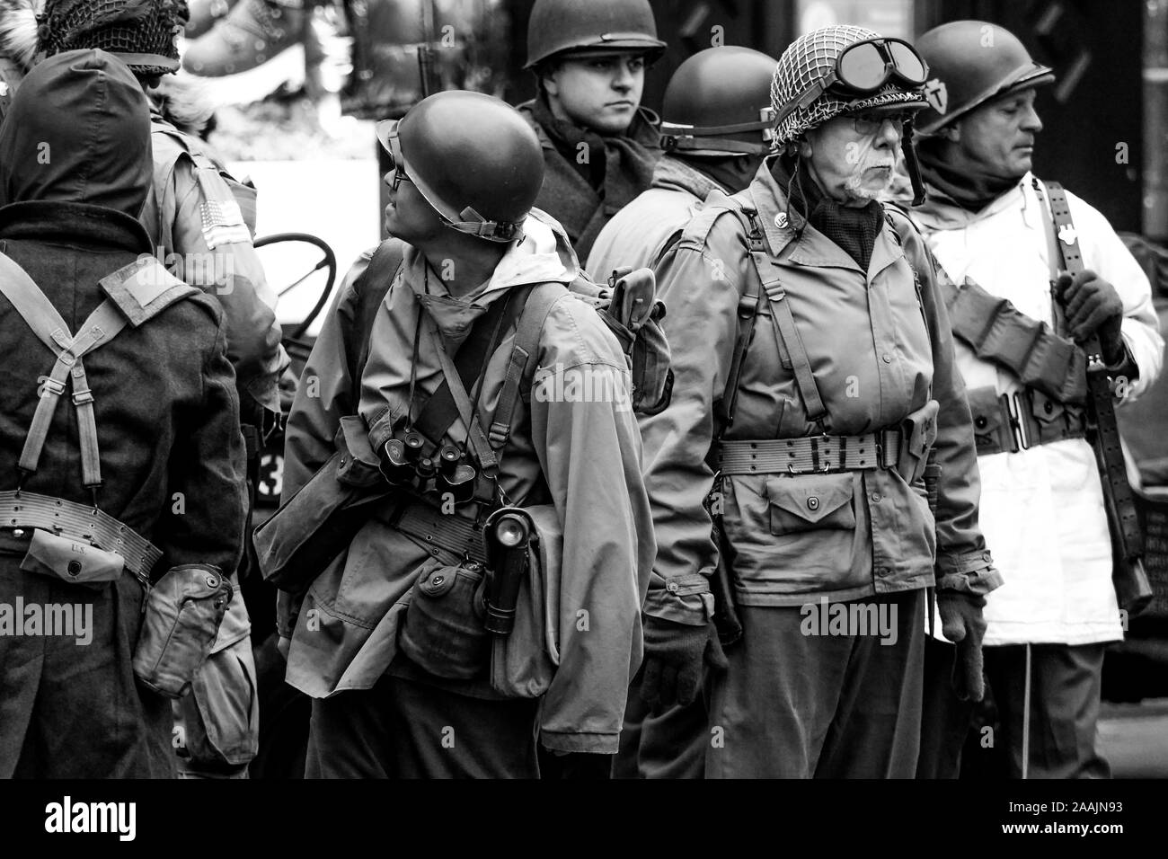 Celebrazione del settantacinquesimo anniversario della liberazione, Strasburgo, Alsazia, Francia Foto Stock