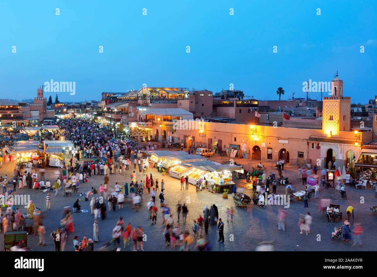Djemaa el Fna. Marrakech, Marocco Foto Stock