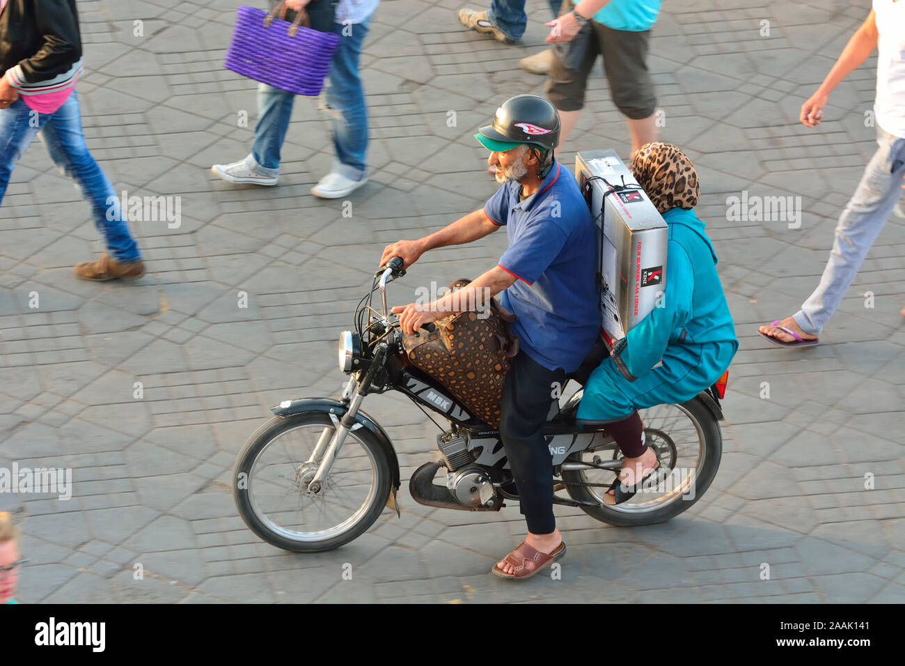 Djemaa el Fna. Marrakech, Marocco Foto Stock