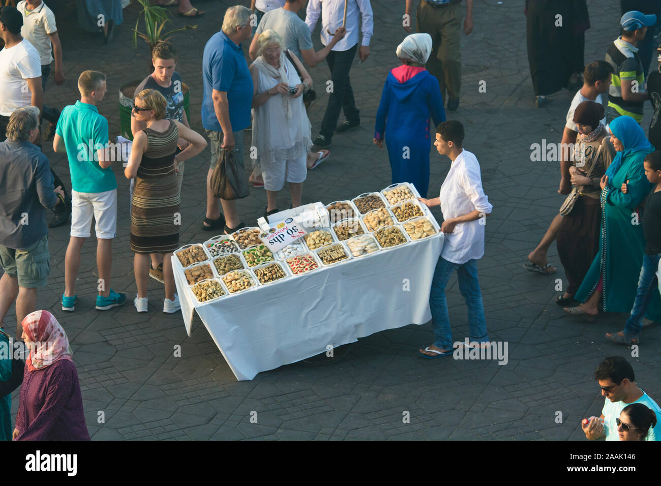 Djemaa el Fna. Marrakech, Marocco Foto Stock