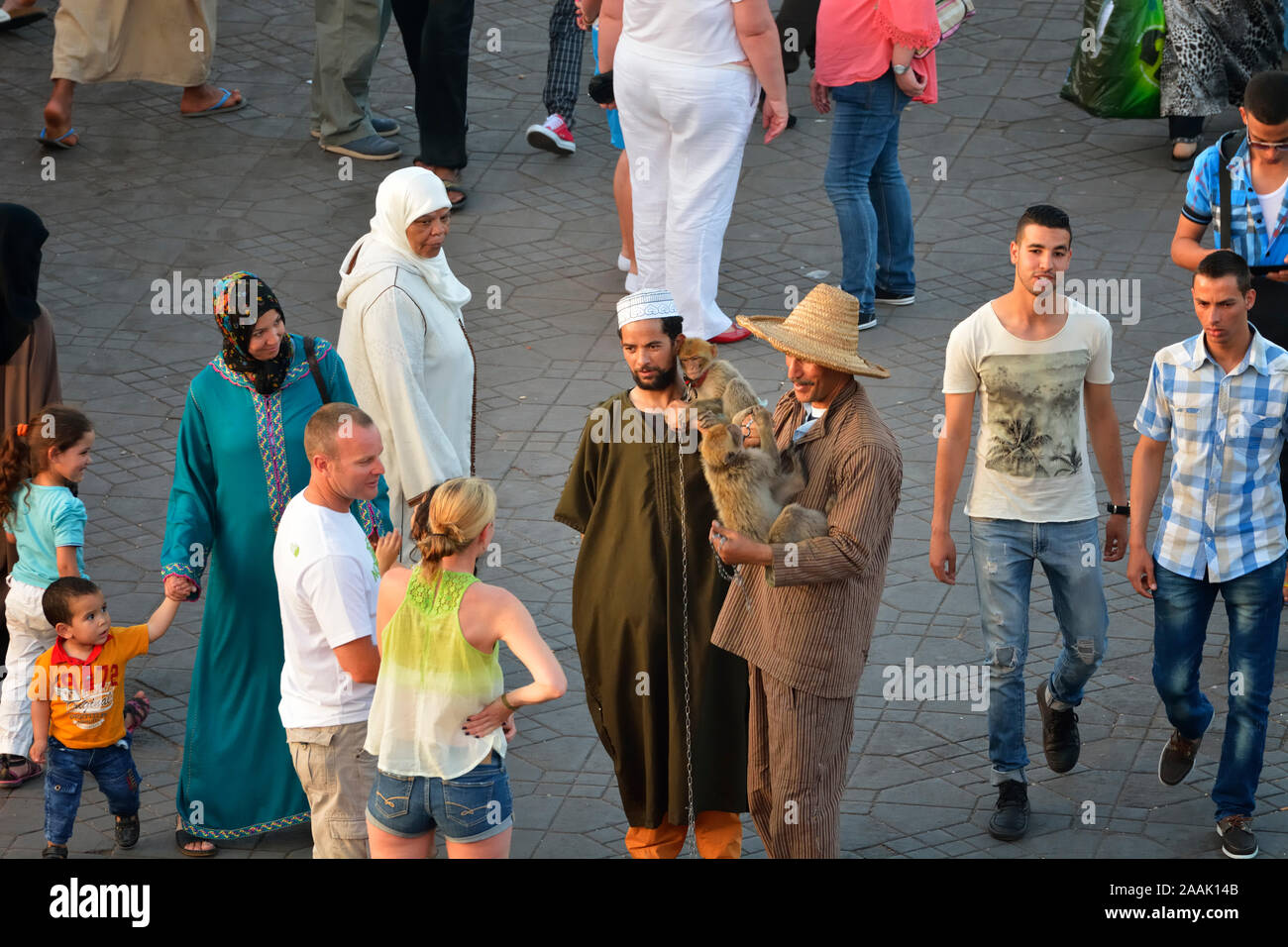 Djemaa el Fna. Marrakech, Marocco Foto Stock