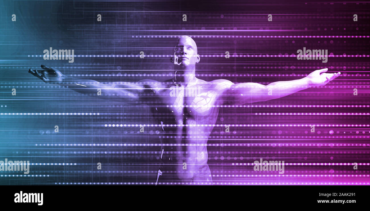 Il futuristico design astratti come sfondo un concetto Foto Stock