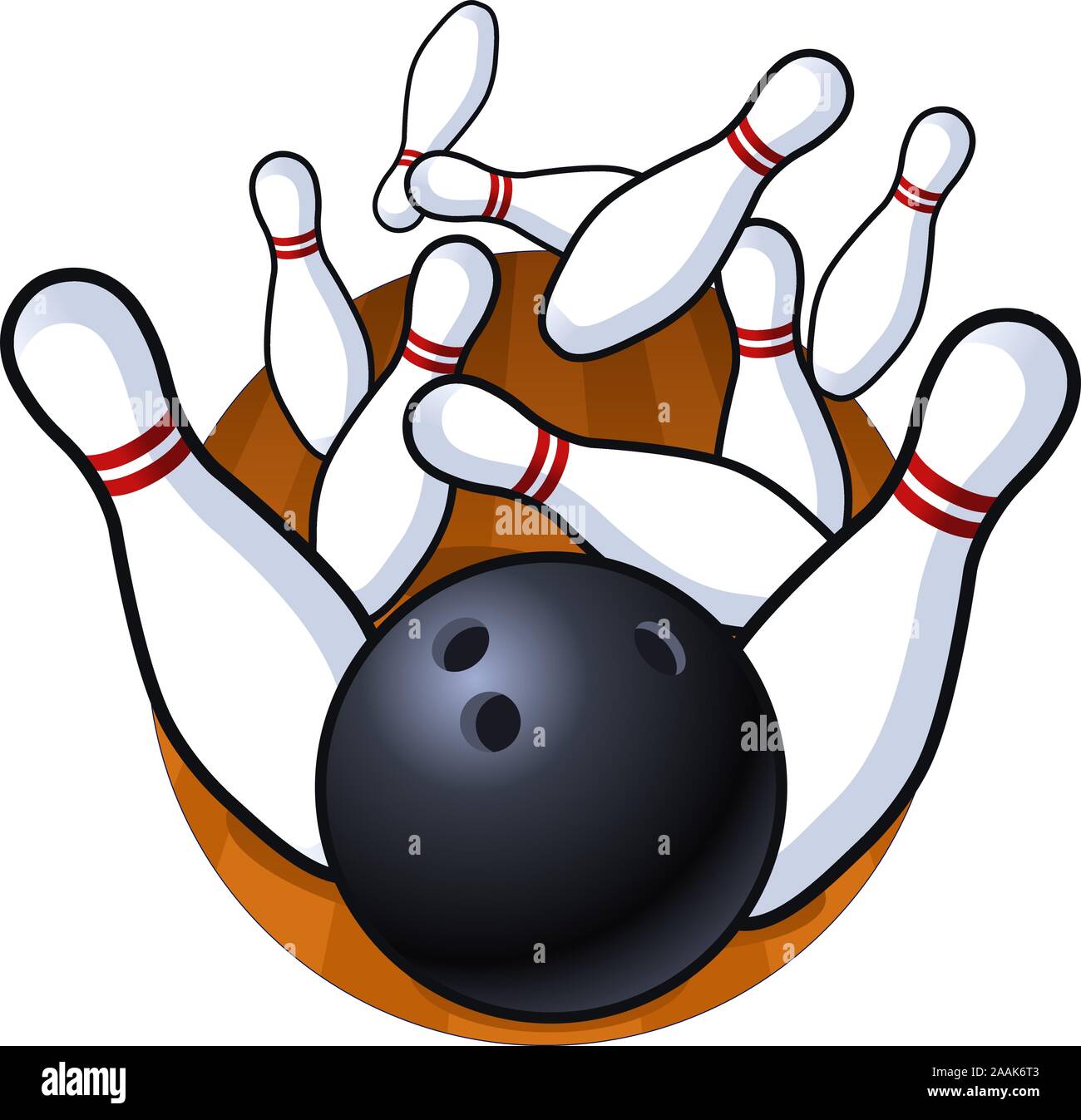 Bowling sciopero perfetta illustrazione Illustrazione Vettoriale