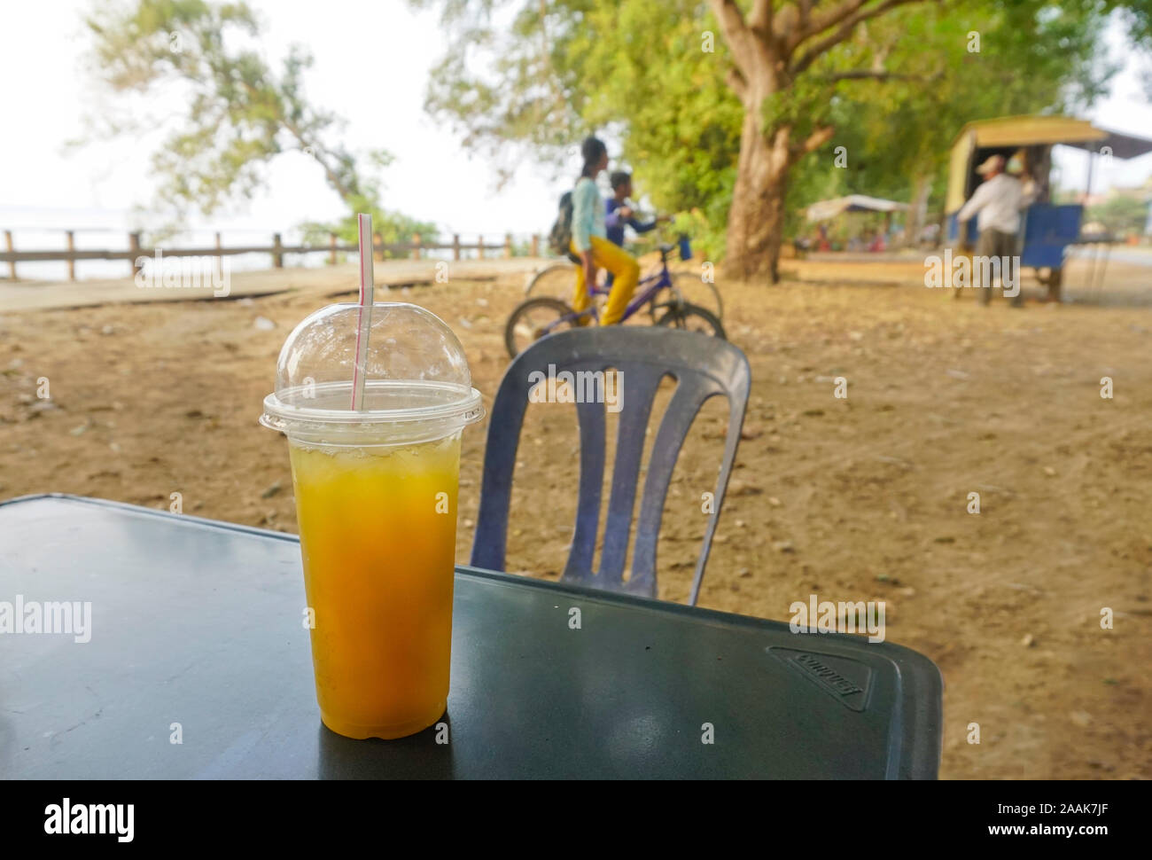 Succo di canna da zucchero, Cambogia Foto Stock