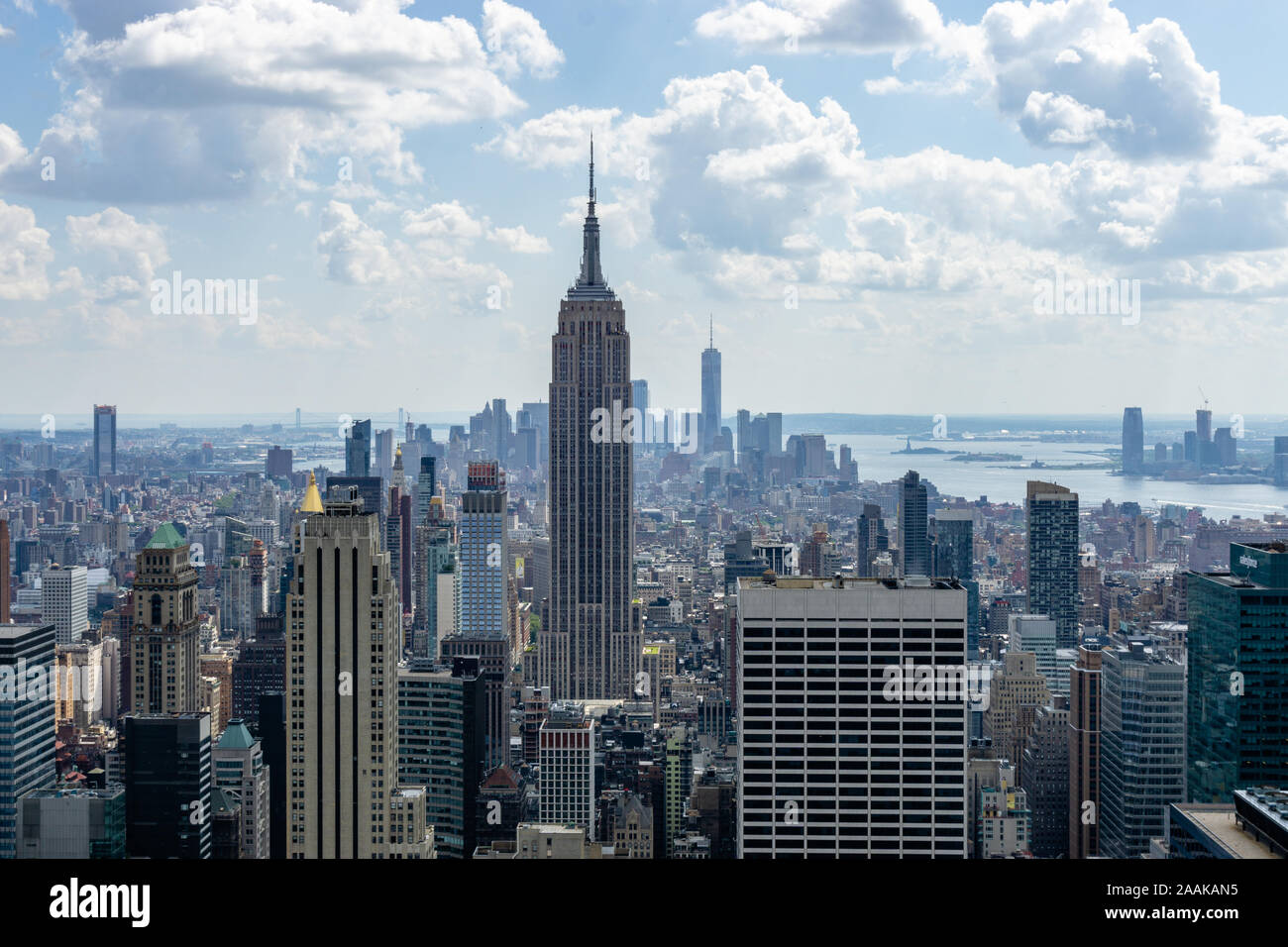 Manhattan skyline di New York Panorama Foto Stock