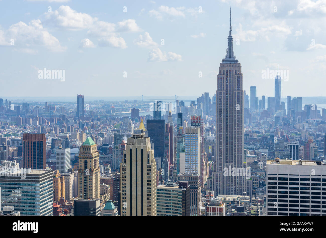 Manhattan skyline di New York Panorama Foto Stock