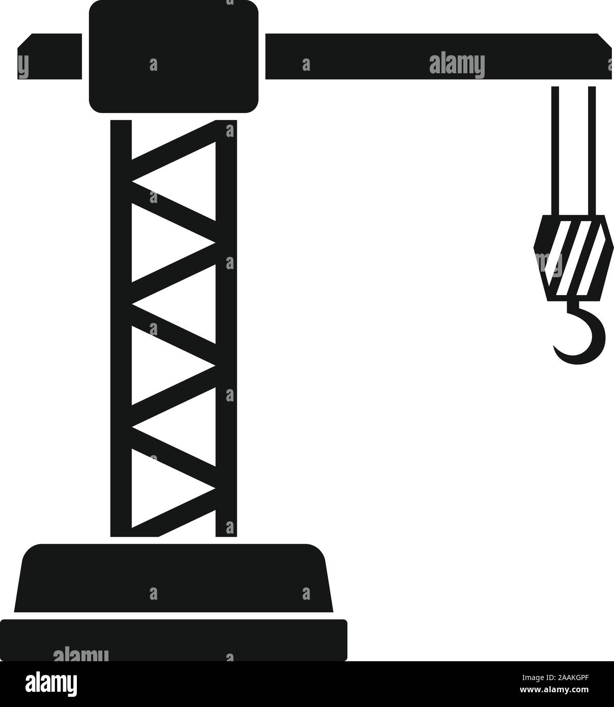 Icona della gru. Illustrazione semplice della gru icona vettore per il web design isolato su sfondo bianco Illustrazione Vettoriale Icona della gru. Illustrazione semplice della gru icona vettore per il web design isolato su sfondo bianco Illustrazione Vettoriale