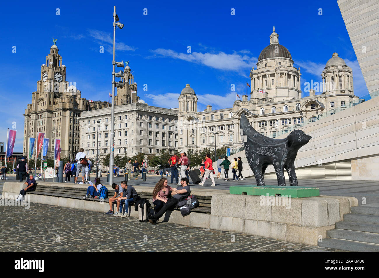 Super Lambanana scultura, George's Parade, Liverpool, in Inghilterra, Regno Unito Foto Stock