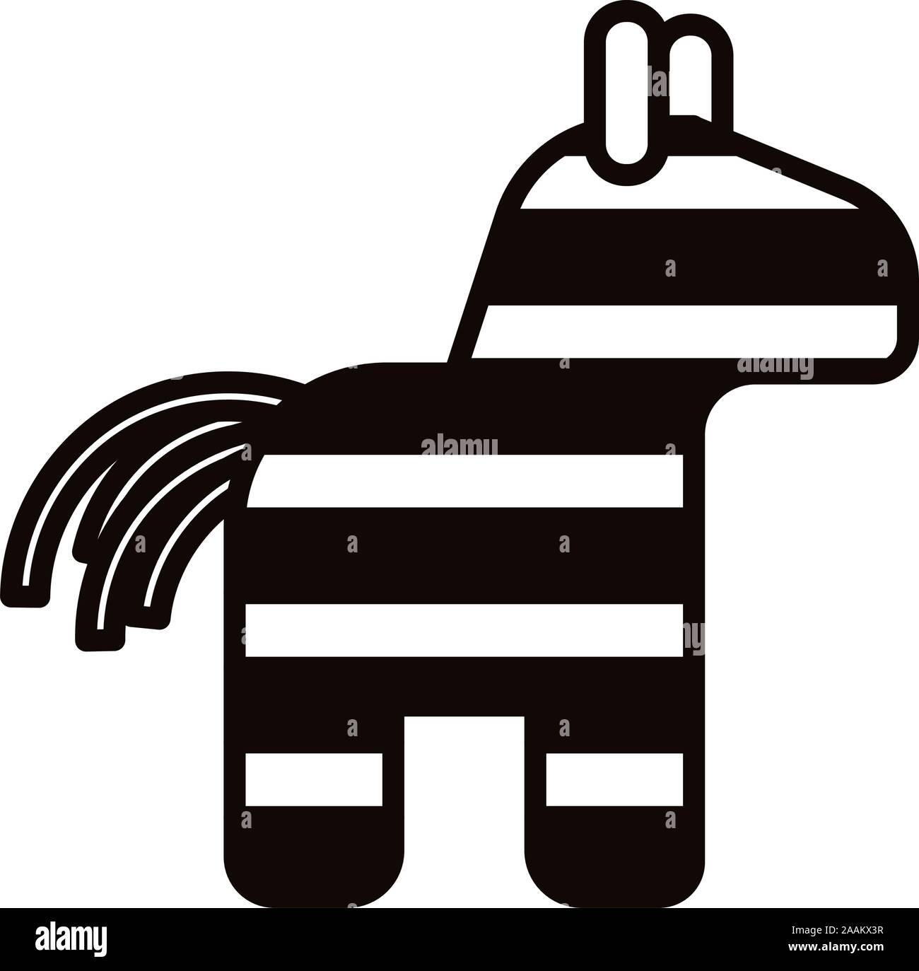 Cultura messicana pinata riempire icona di stile Illustrazione Vettoriale