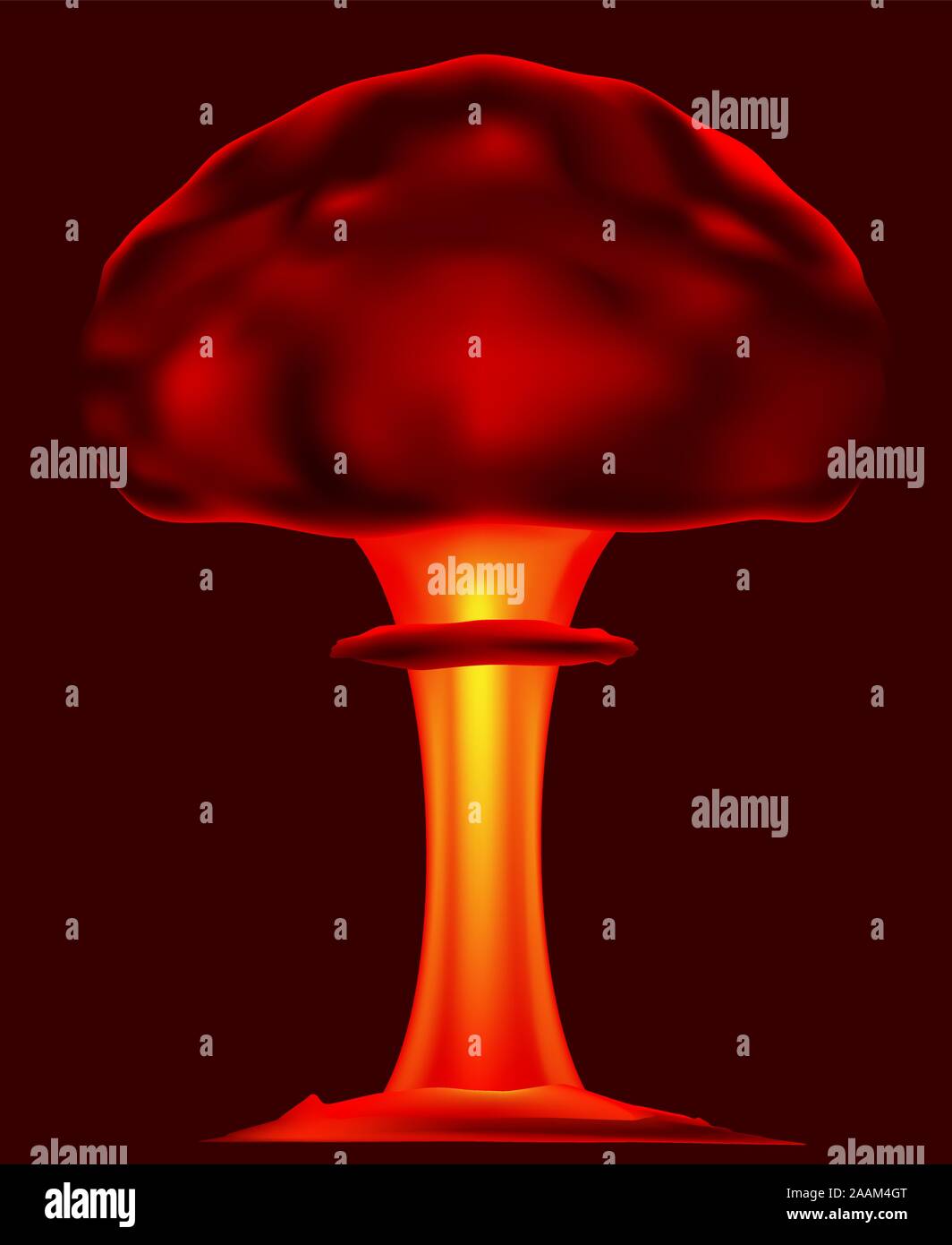 Bomba atomica explotion illustrazione vettoriale Illustrazione Vettoriale