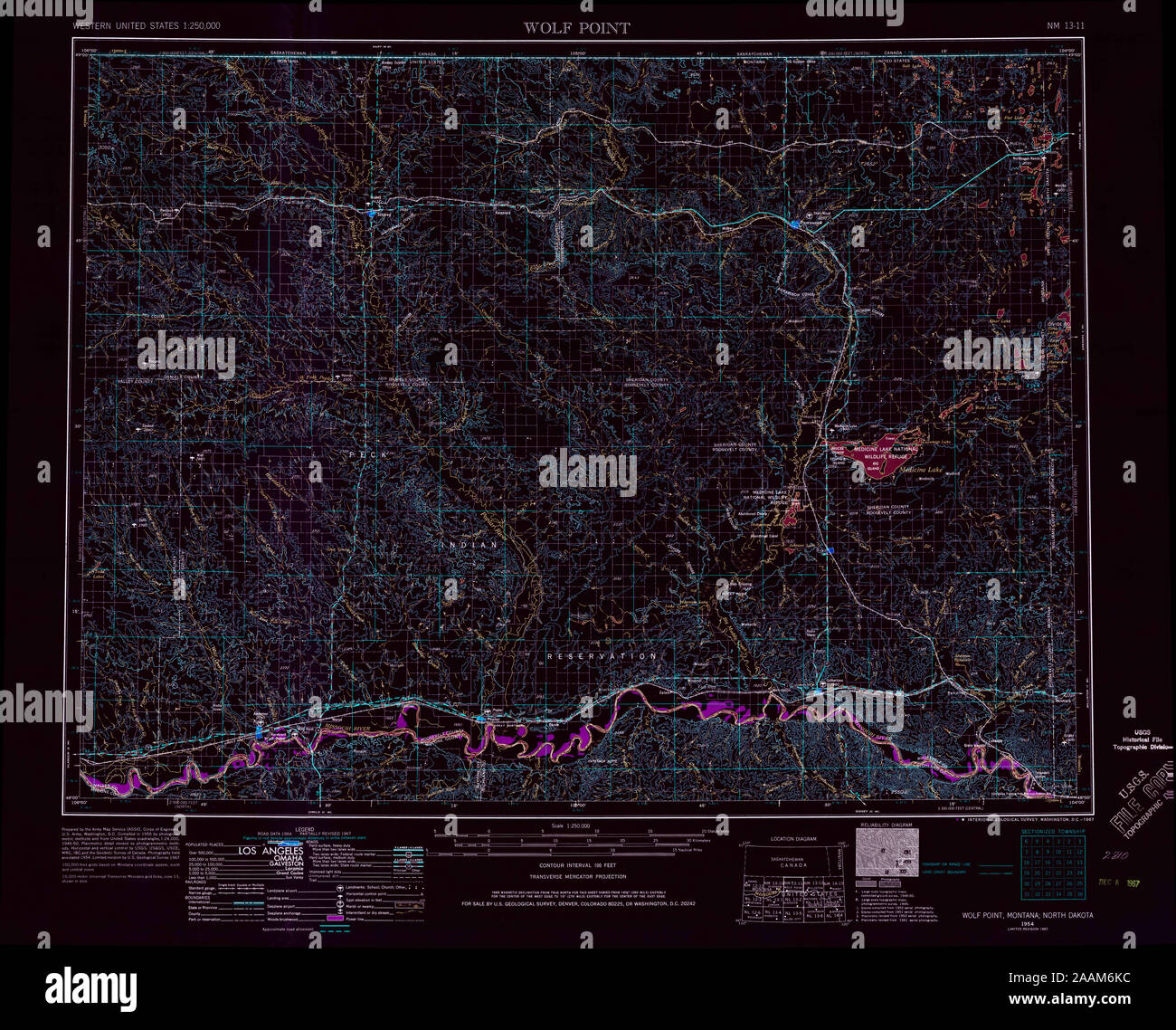 Mappa di wolf point montana immagini e fotografie stock ad alta