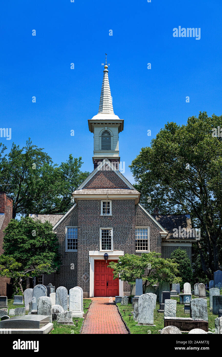 Gloria Dei, storica Vecchia svedesi' Chiesa, fondata nel 1677, Philadelphia, Pennsylvania, USA. La più antica chiesa in Pennsylvania Foto Stock