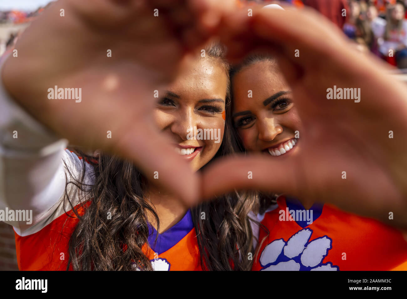 Clemson, South Carolina, Stati Uniti d'America. Xvi Nov, 2019. Novembre 16, 2019 - Clemson, South Carolina, USA: La Clemson Tigers ospitano il Wake Forest Demon diaconi presso il Memorial Stadium di Clemson, Carolina del Sud. (Credito Immagine: © Walter G Arce Sr mola medi/ASP) Foto Stock