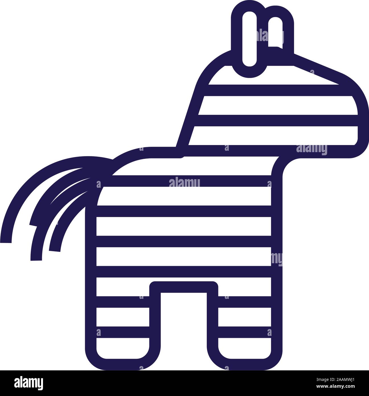 Cultura messicana pinata riempire icona di stile Illustrazione Vettoriale