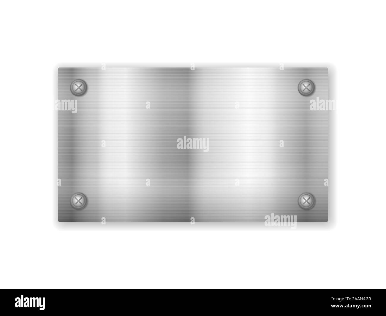 Foglio di metallo su uno sfondo bianco. Illustrazione Vettoriale. Foto Stock