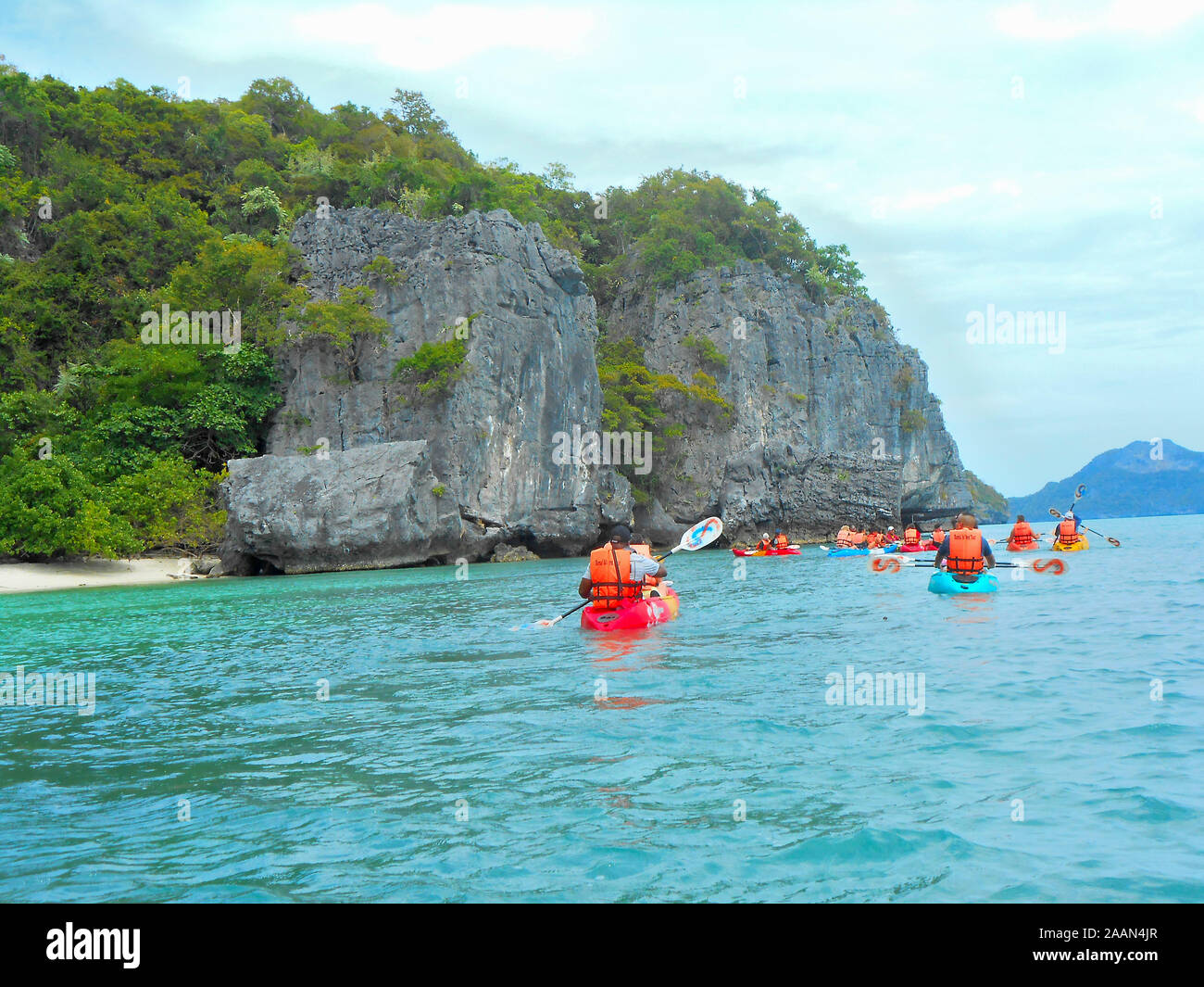 Kayak a Mu Koh Ang Thong National Marine Park Koh Samui Thailandia Asia Foto Stock