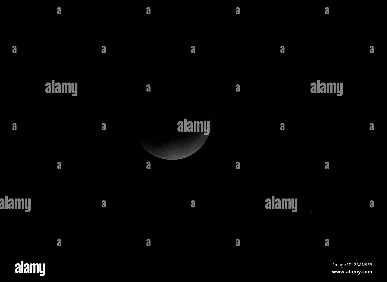 Luglio 16, 2019, la parziale eclissi di luna Foto Stock