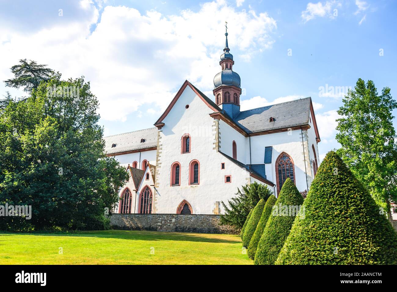 Il medievale monastero Eberbach offrono nel Rheingau, Germania Foto Stock