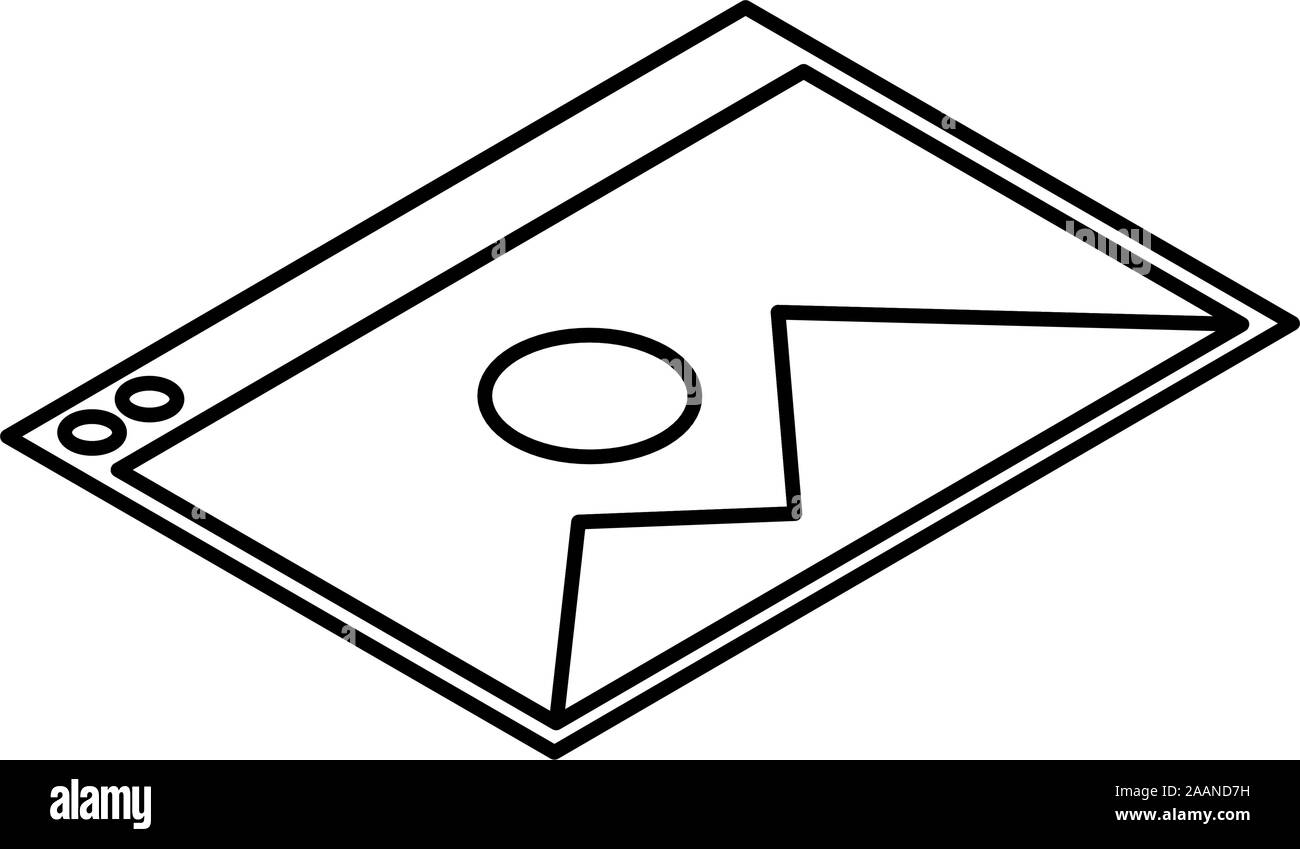 La fotografia con gli oggetti sullo sfondo bianco illustrazione vettoriale design Illustrazione Vettoriale