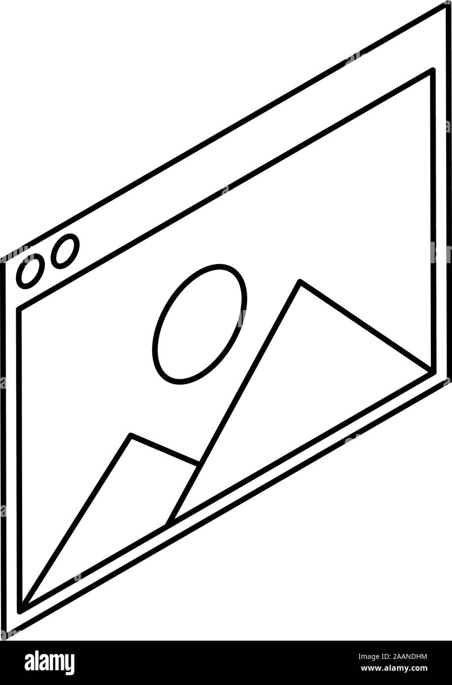 La fotografia con gli oggetti sullo sfondo bianco illustrazione vettoriale design Illustrazione Vettoriale