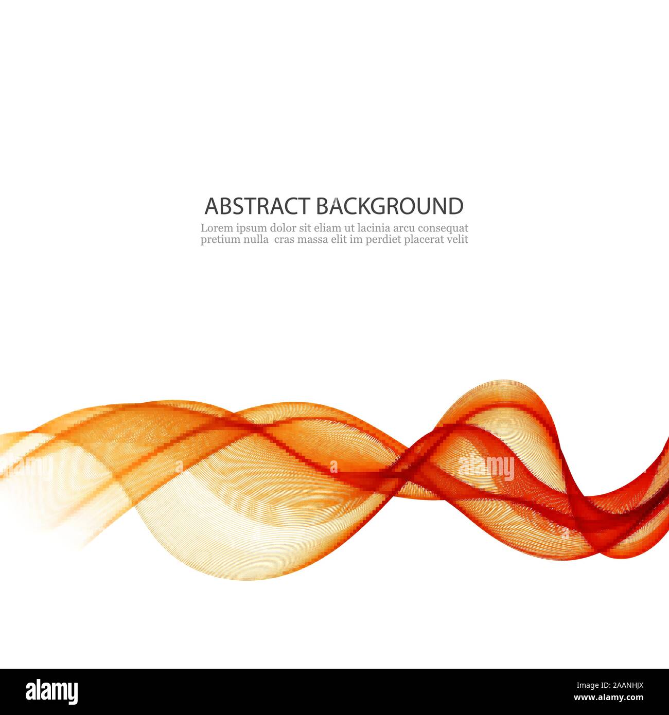 Linee ondulate verdi astratte. Sfondo vettoriale colorato Smoke onda verde trasparente Illustrazione Vettoriale