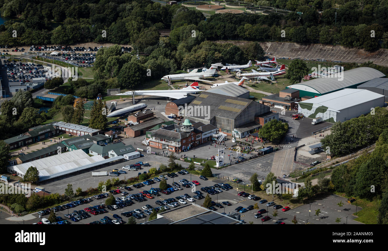 Brooklands Museum dall'aria Foto Stock