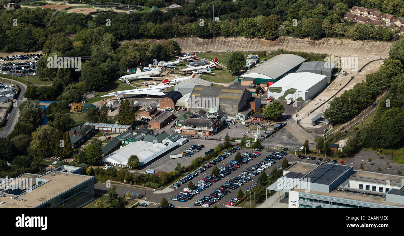 Brooklands Museum dall'aria Foto Stock