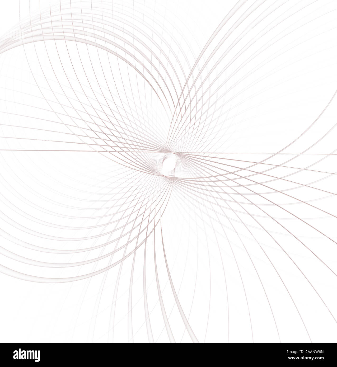 Illumina le linee curve. Particelle incandescenti e wireframe. Illustrazione futuristica tecnologia vortex digitale o sfondo di turbolenza. Spirograph astratto Foto Stock