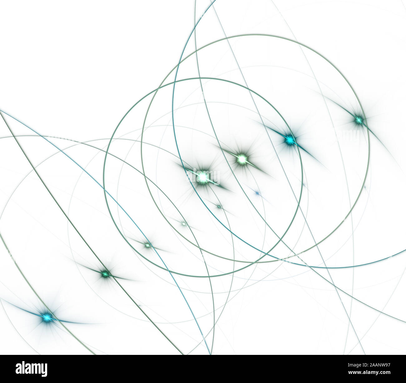 Teoria delle stringhe. Processi fisici e teoria quantistica. Quantistica impigliamento. Un abstract generata da computer frattale moderno. Abstract fractal elemento in Foto Stock