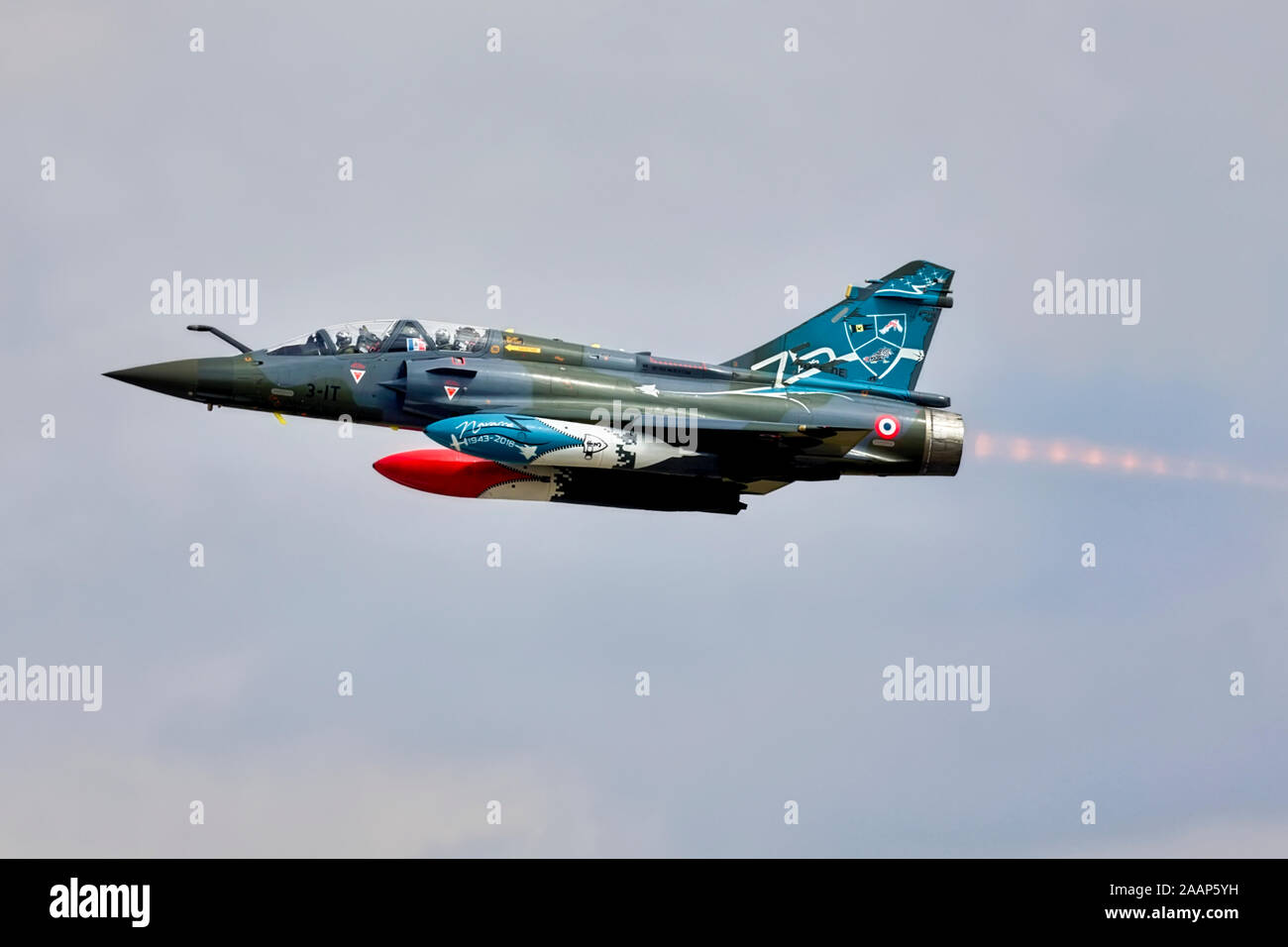 RAF Fairford, Gloucestershire, Regno Unito - Luglio 16 2018: A French Air Force, Armee de l'air, Dassault Mirage 2000D Foto Stock