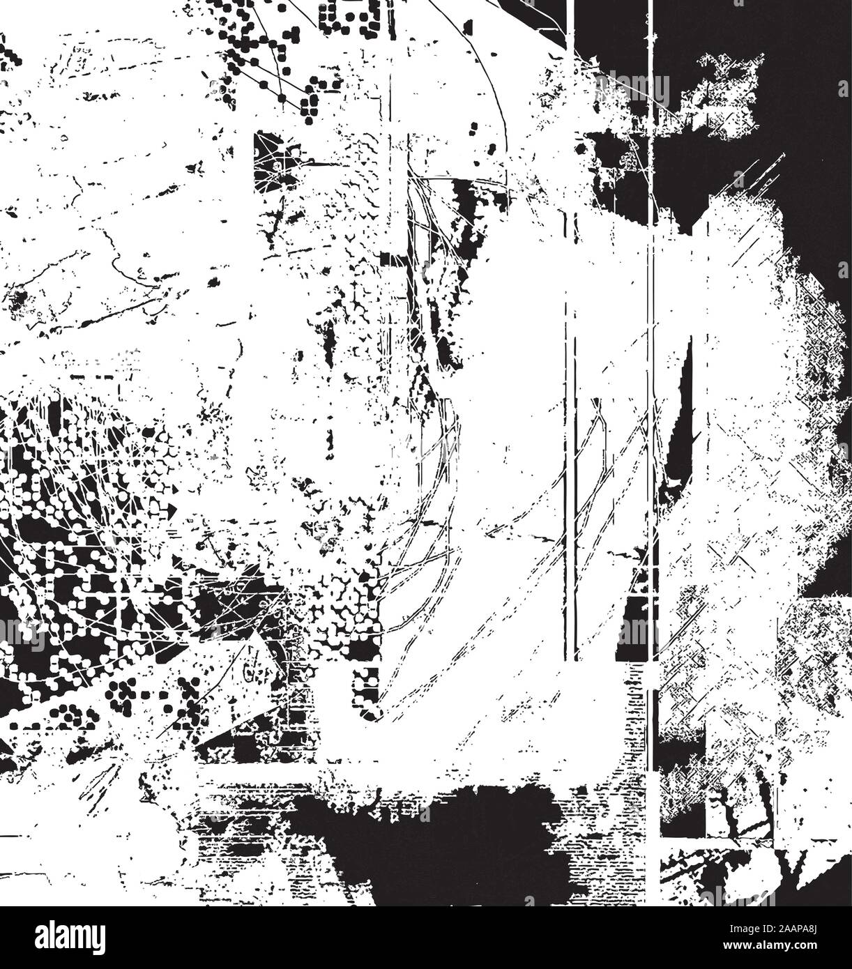 Abstract Background effetti Grunge Design della carta - i colori nero e bianco - uno stile rétro Illustrazione Vettoriale