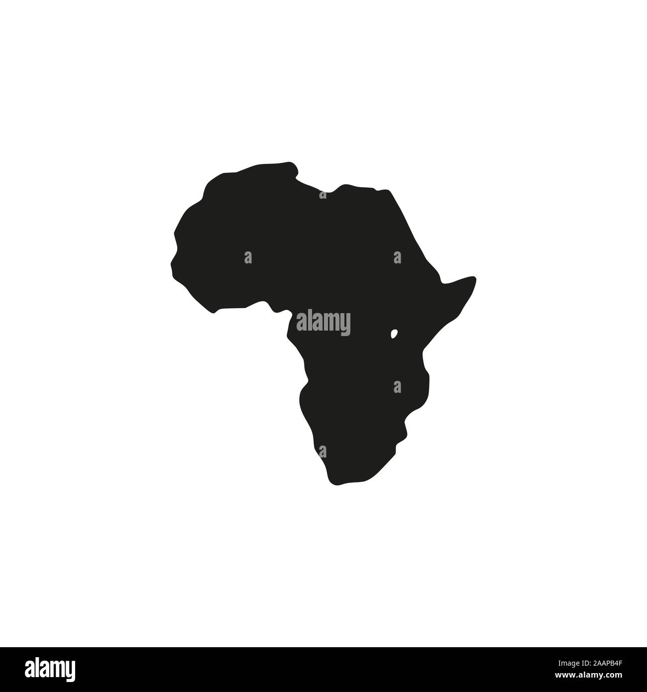 Africa mappa su sfondo bianco, illustrazione vettoriale. Illustrazione Vettoriale