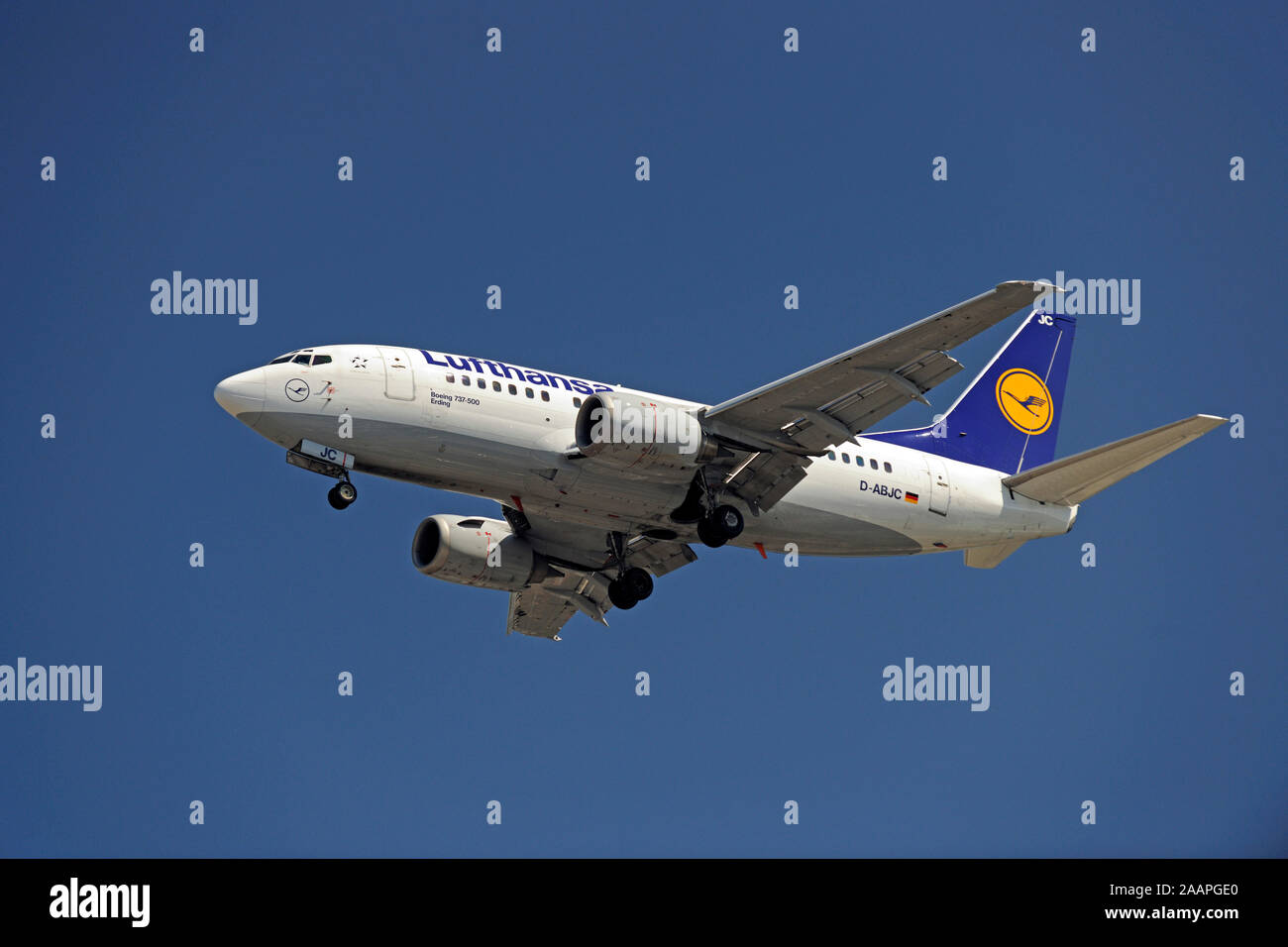 Boeing 737-500 der Lufthansa Foto Stock