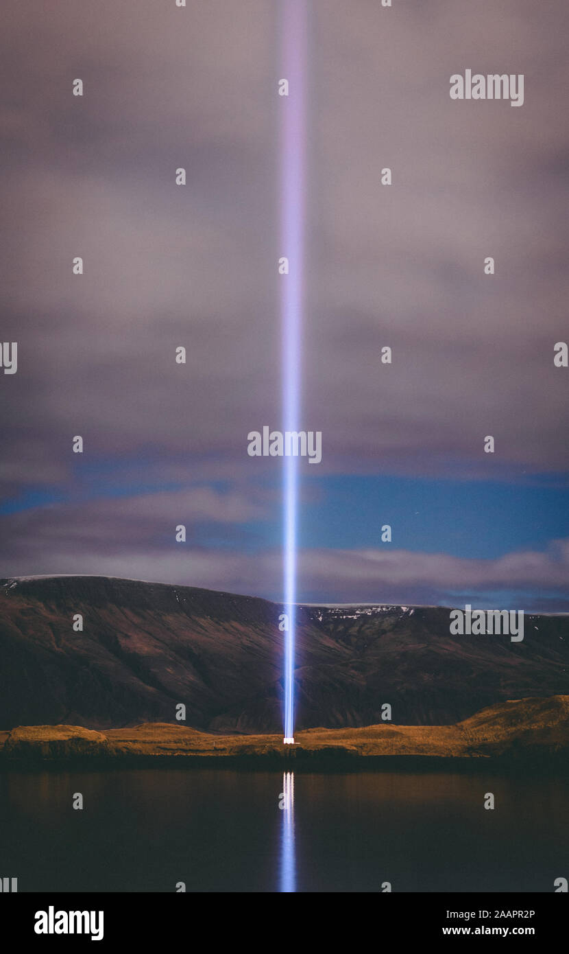 John Lennon monumento di pace Foto Stock