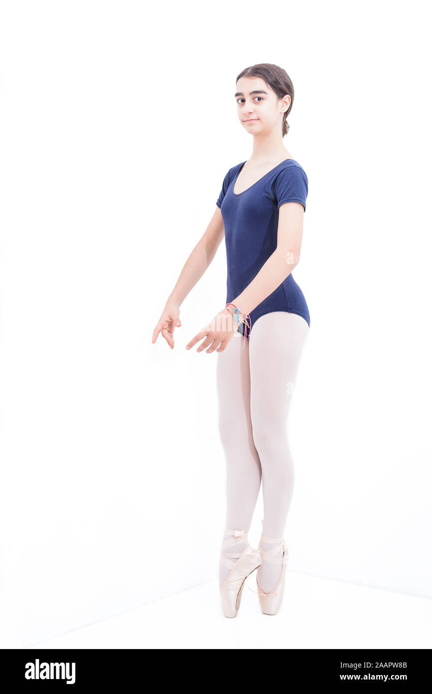 Una ballerina in punta di piedi Foto Stock