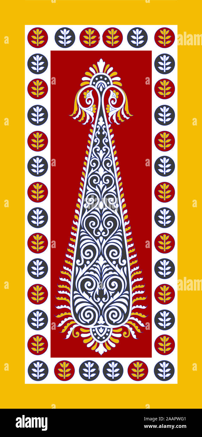 Abstract colorati fiori di mughal background di design Foto Stock Abstract colorati fiori di mughal background di design Foto Stock