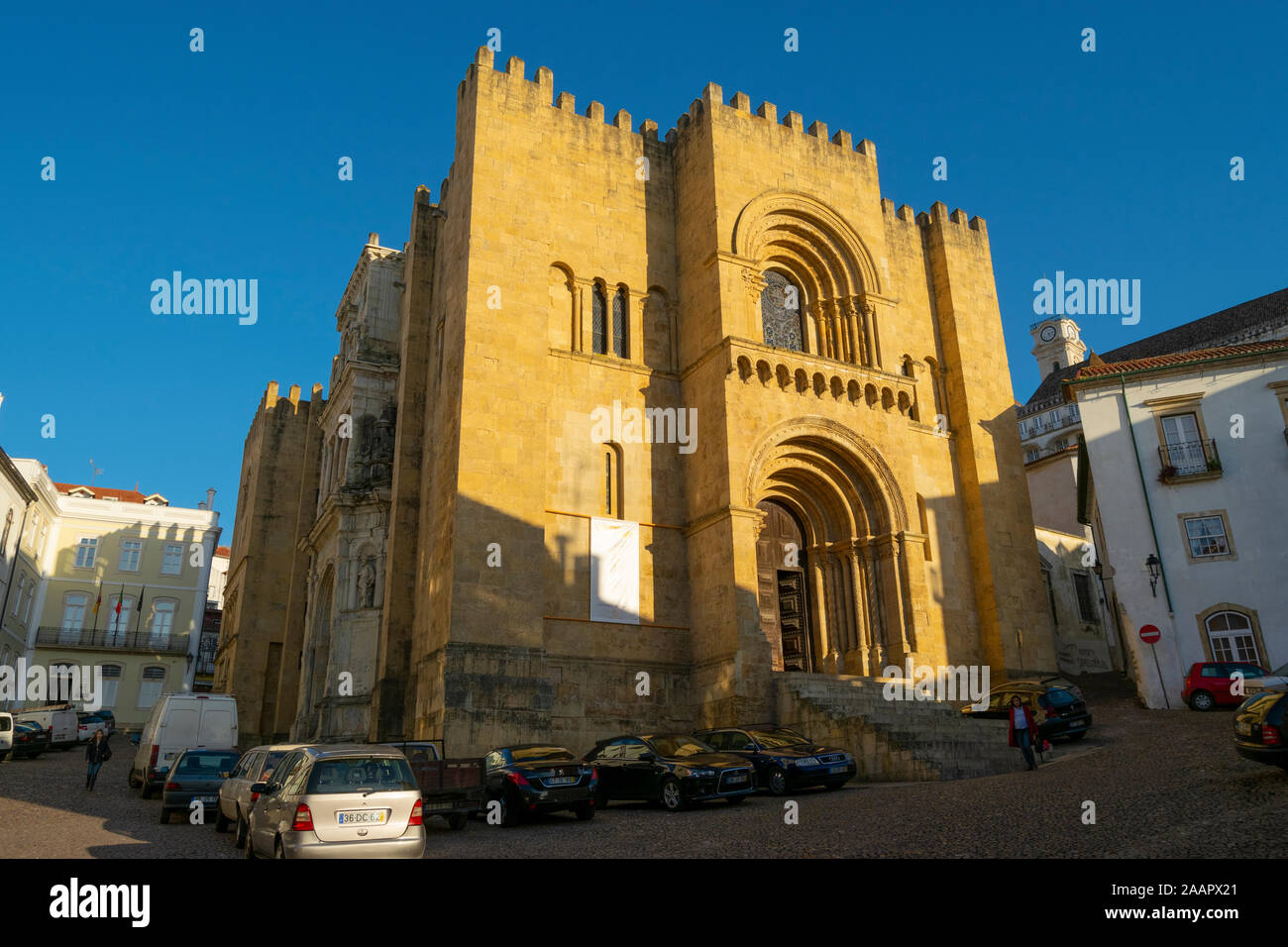 Vecchia cattedrale di Coimbra Portogallo Foto Stock