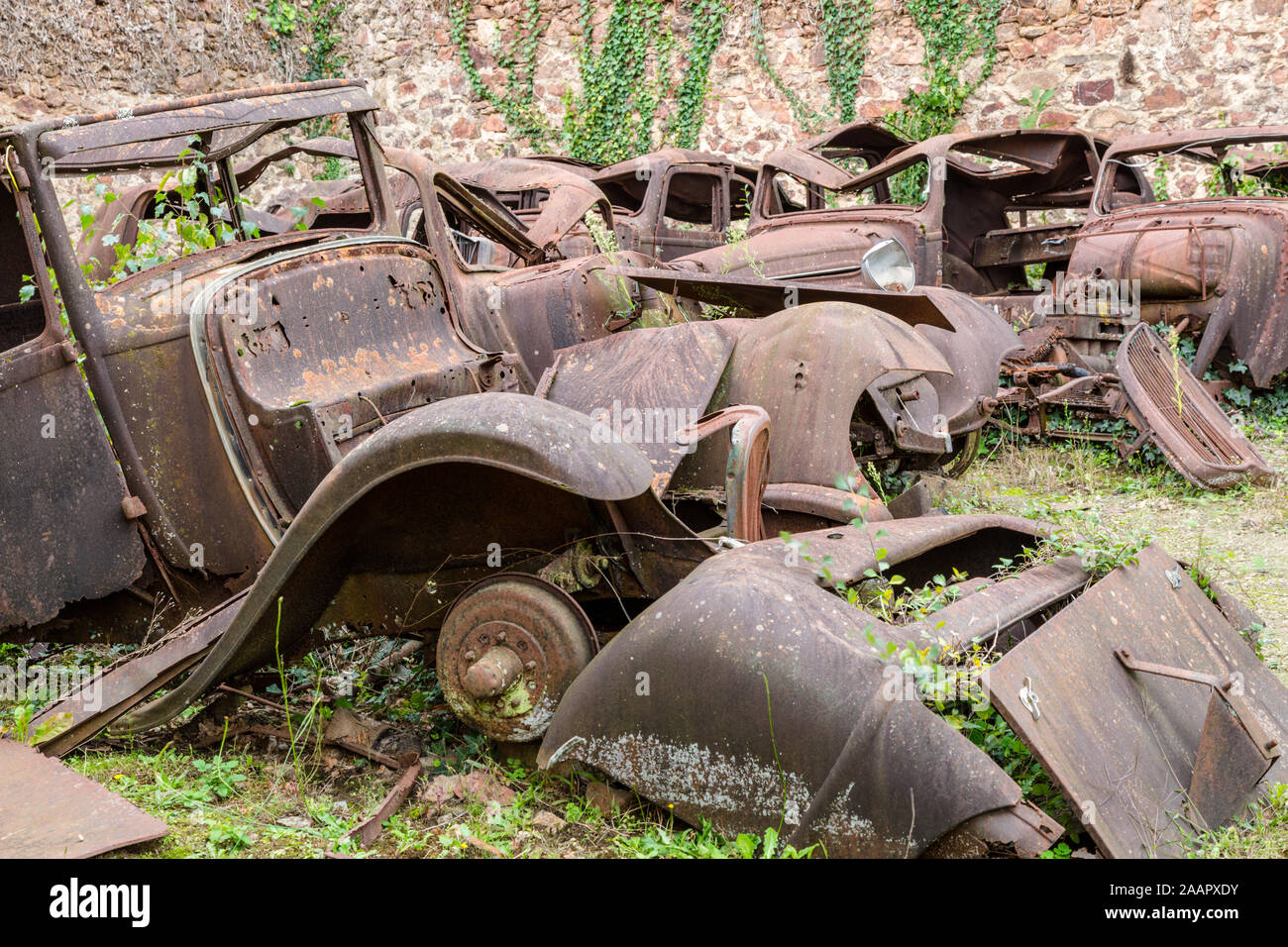 Il villaggio di Oradour-sur-Glane, Francia, Europa, il sito di una guerra atrocità naziste Foto Stock