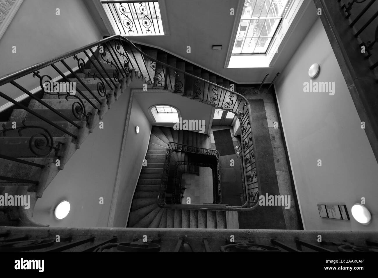 Il timbro scalinata, Somerset House, The Strand, Londra, Inghilterra Foto Stock