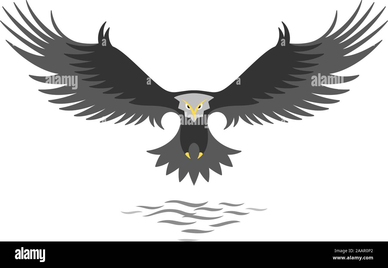 Semplice moderno eagle logo design Illustrazione Vettoriale