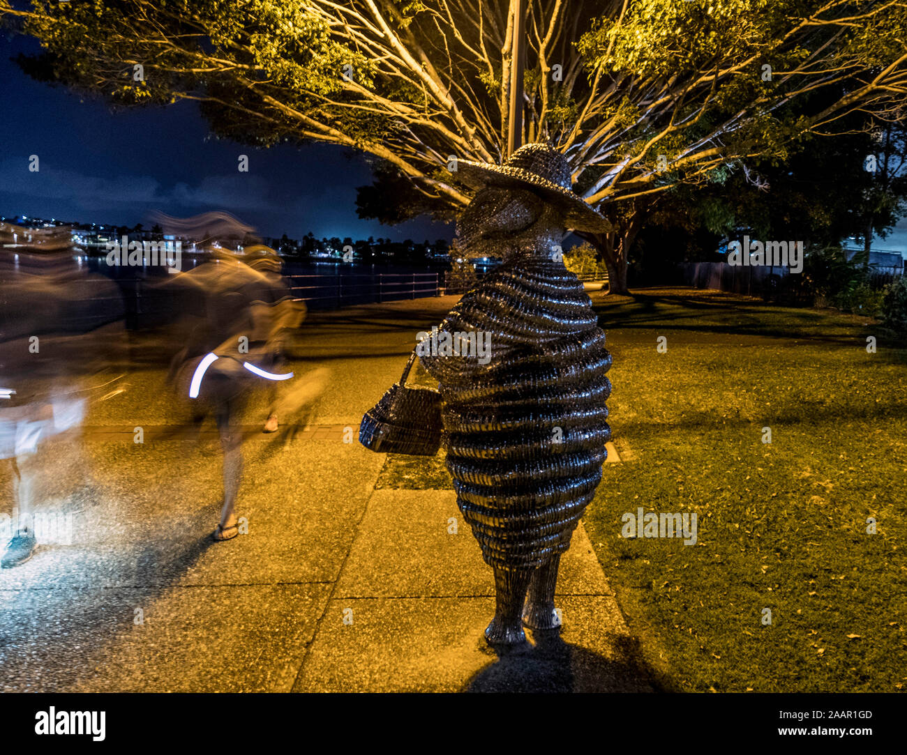 Gloria di scultura Teneriffe, lungo le sponde del Fiume Brisbane Foto Stock