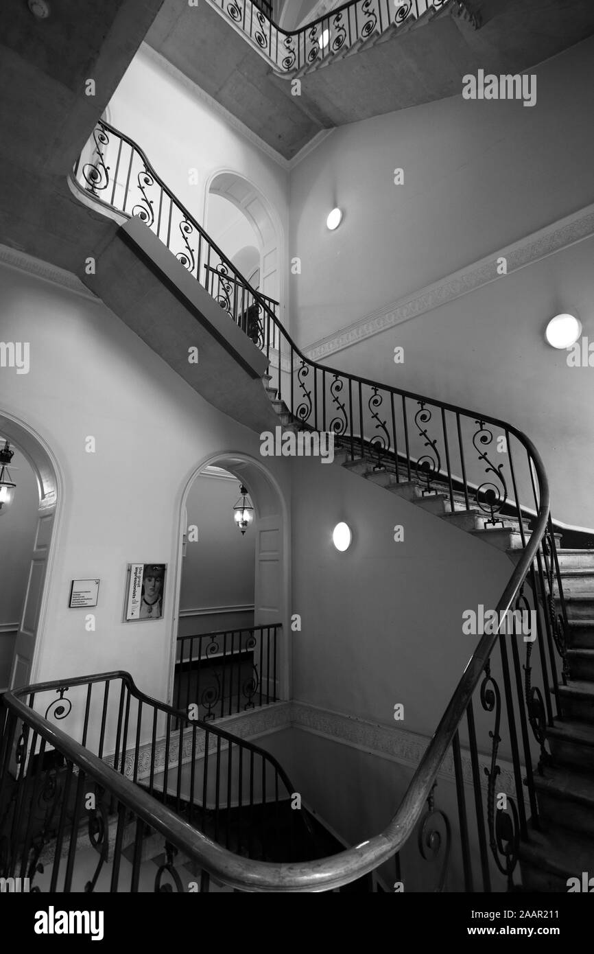 Il timbro scalinata, Somerset House, The Strand, Londra, Inghilterra Foto Stock