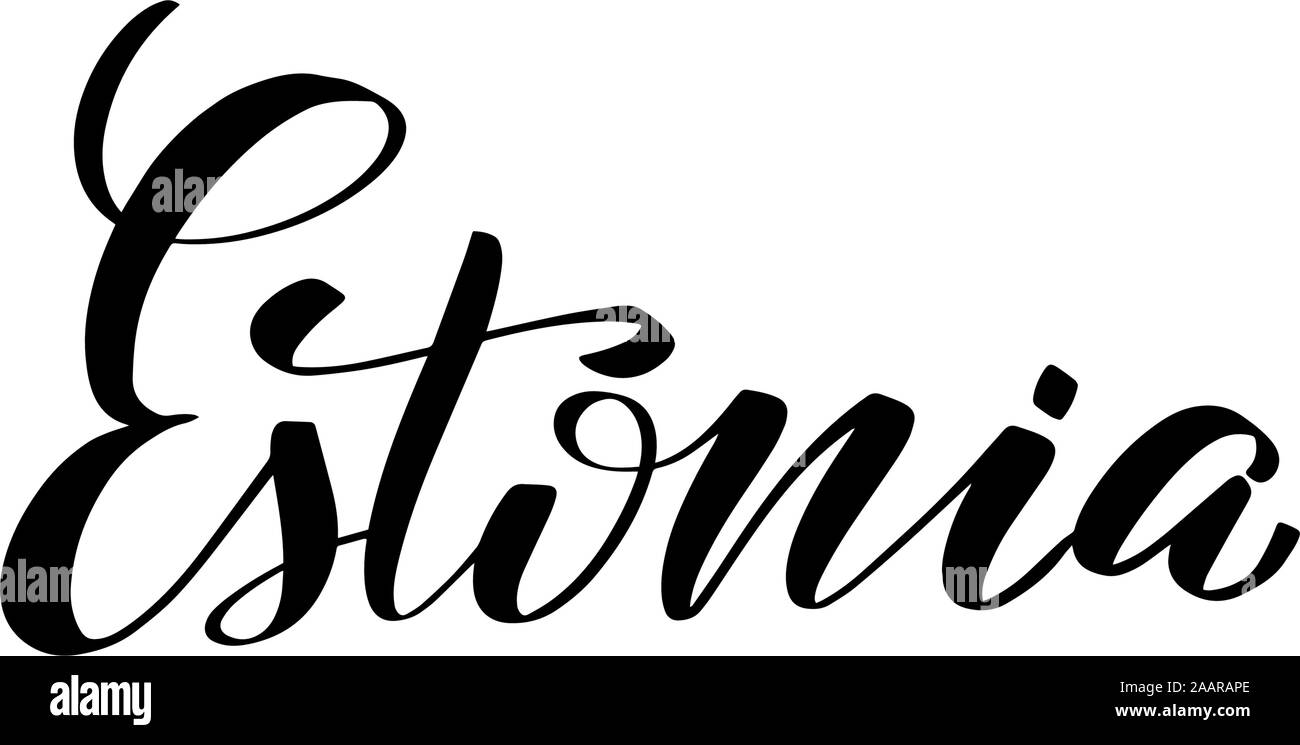 Vettore illustrazione di calligrafia isolati su sfondo bianco Illustrazione Vettoriale