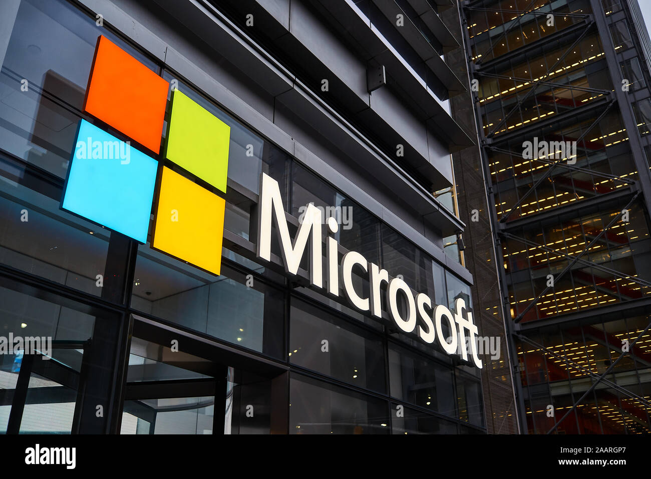 Microsoft store in 8th Avenue e la 42th street Foto Stock
