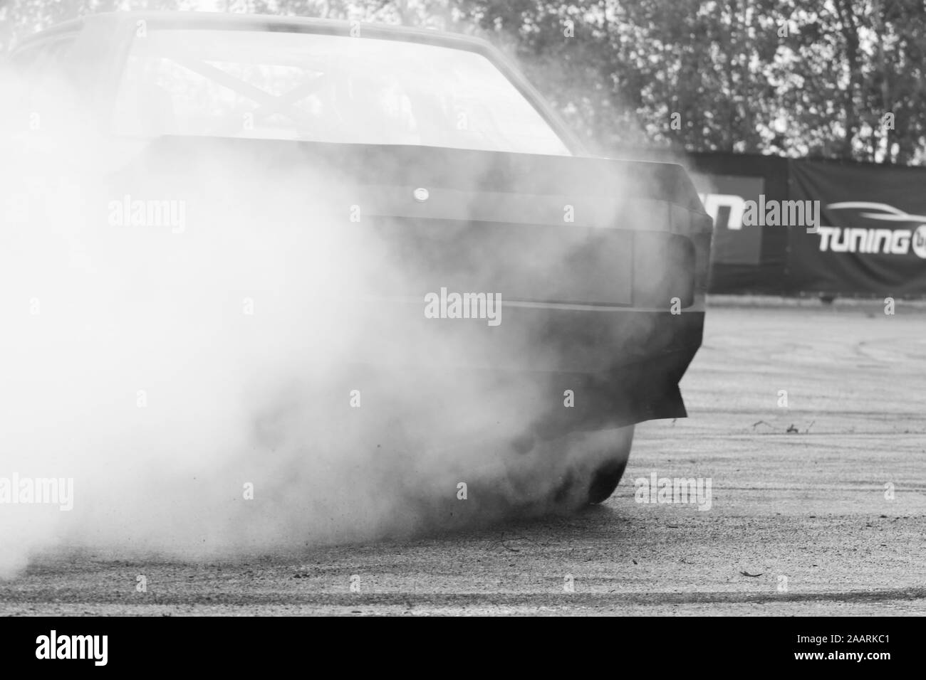 Il drifting auto in tunning visualizza Foto Stock