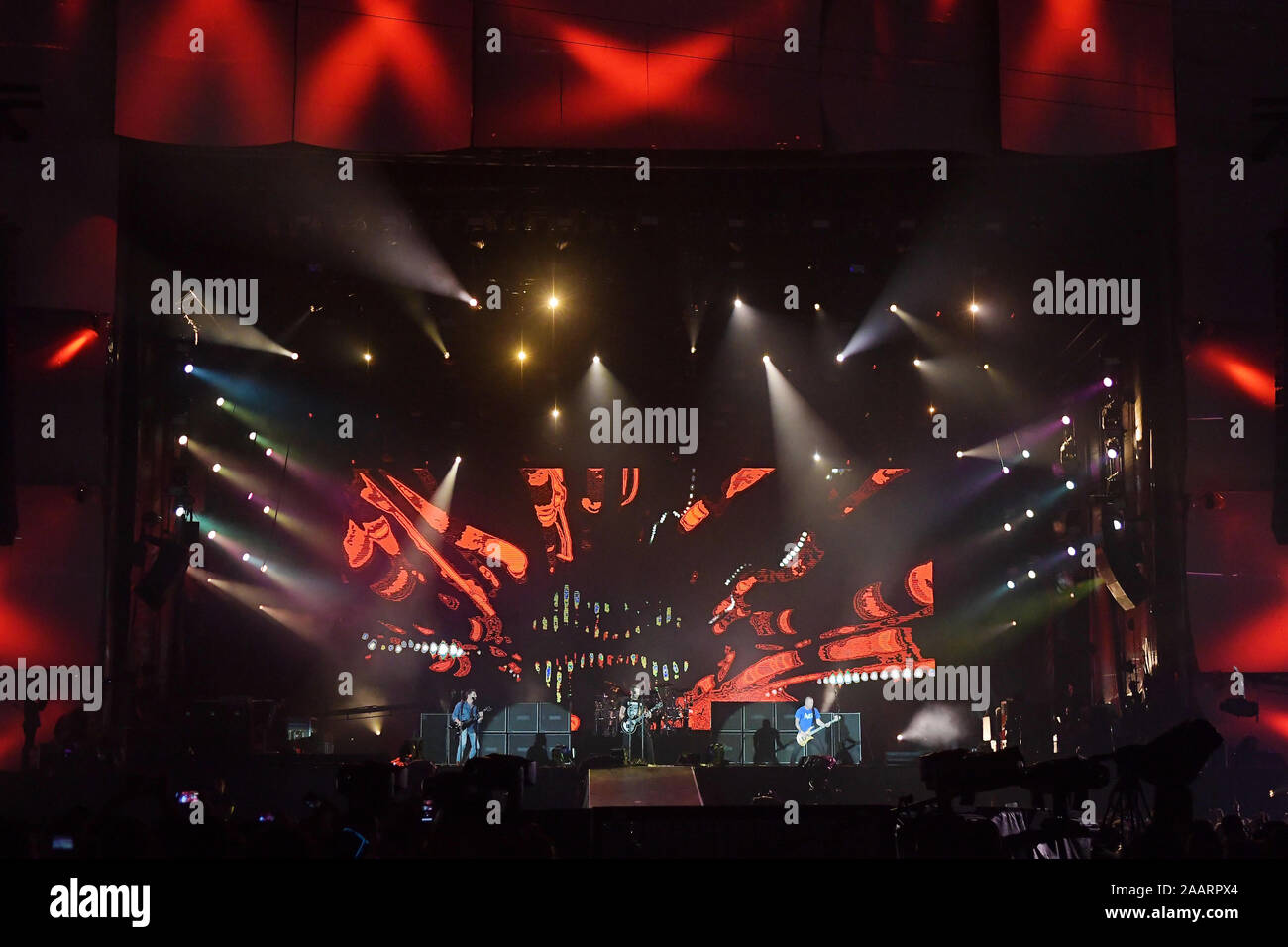 Rio de Janeiro, Brasile, 6 ottobre 2019. Canadian rock band Nickelback durante un concerto al Rock in Rio 2019 a Rio de Janeiro. Foto Stock