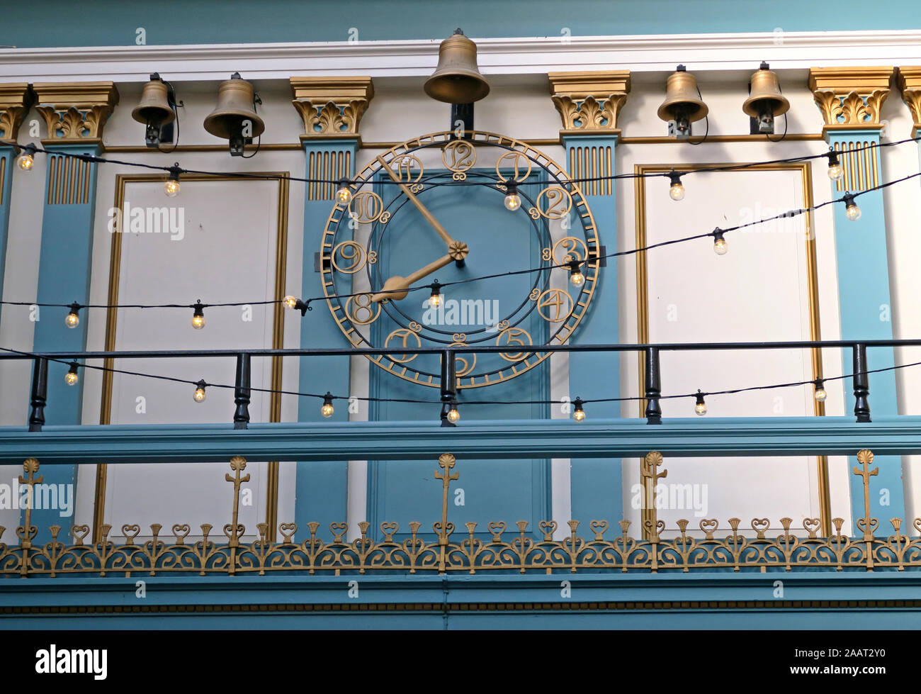 Great Western Arcade orologio, Colmore Row, Birmingham, West Midlands, Inghilterra, B2 5HU Foto Stock