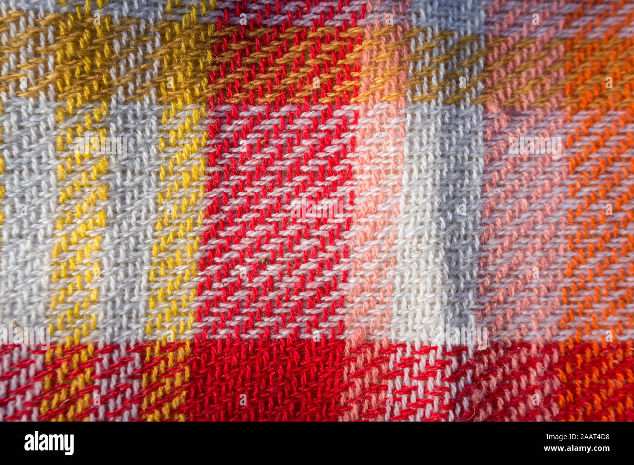 Tovaglia di panno sfondo per pic-nic con colori caldi Foto Stock