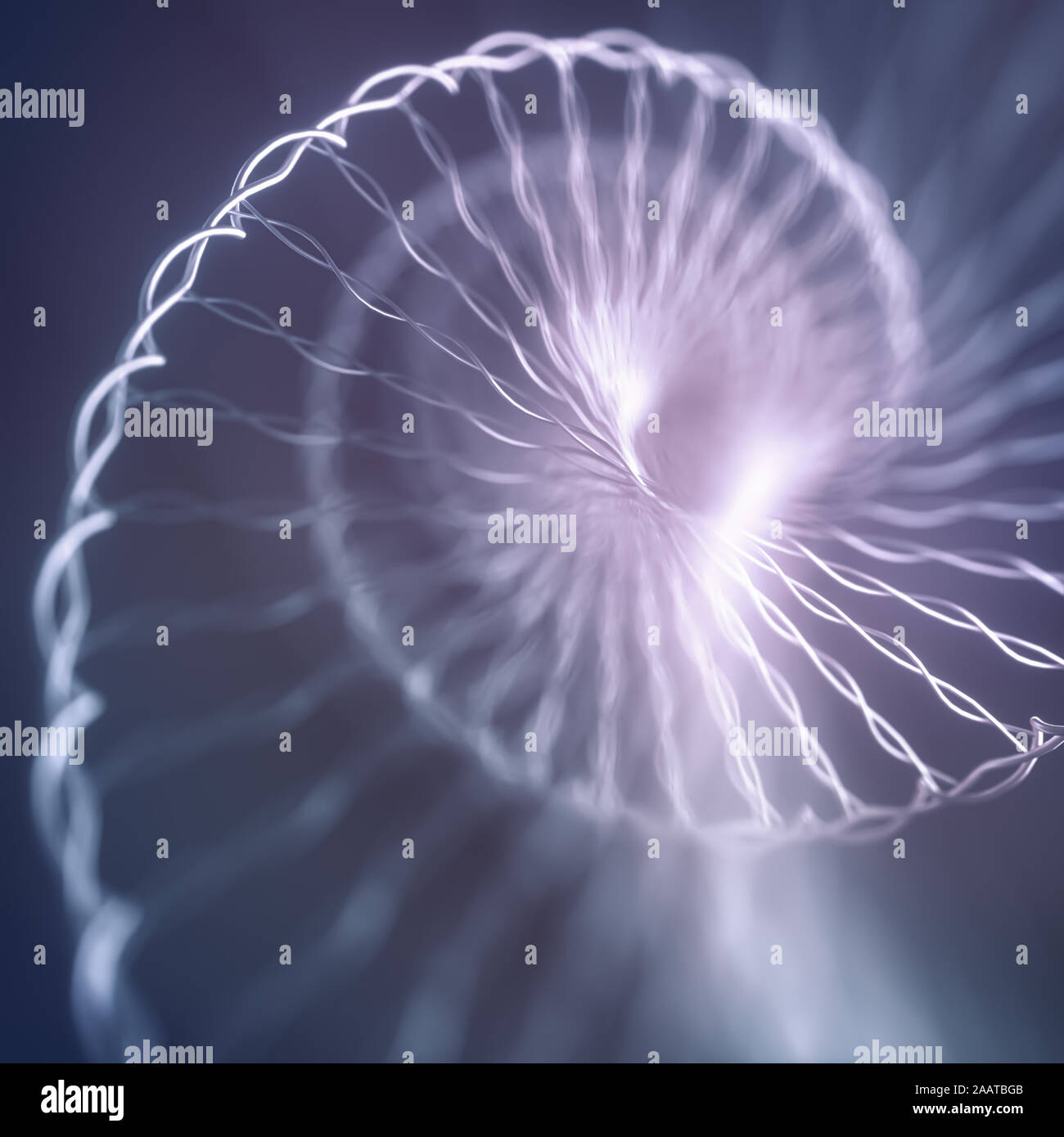 3D illustrazione del concetto di scienza. Colorate molecola di DNA. Foto Stock