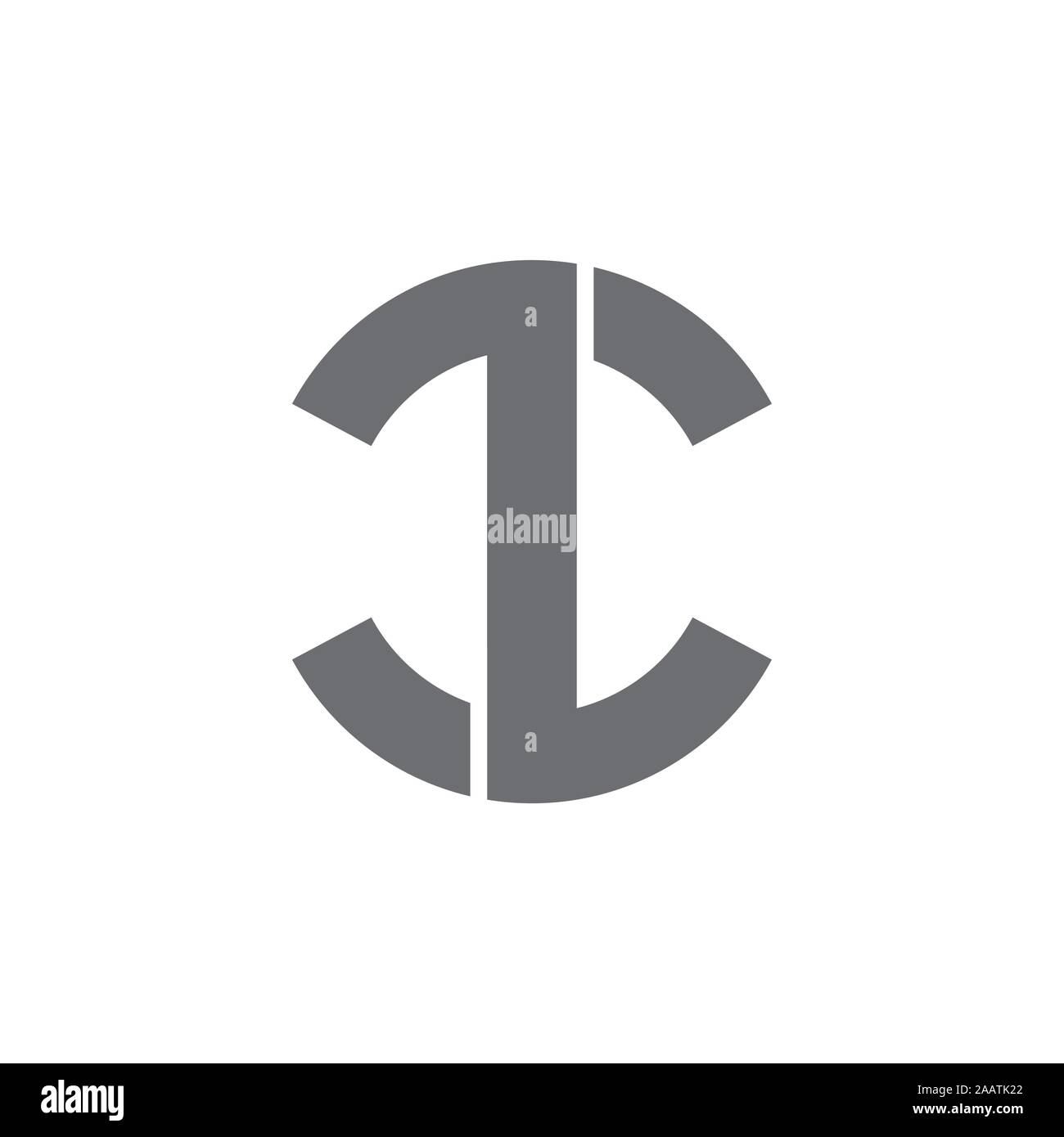 Lettera tt pulire geometrica vettore logo Illustrazione Vettoriale